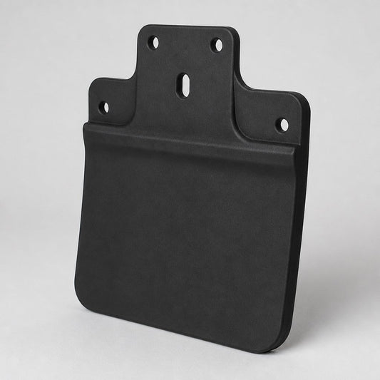 Angled view of one splash guard showing the mounting holes