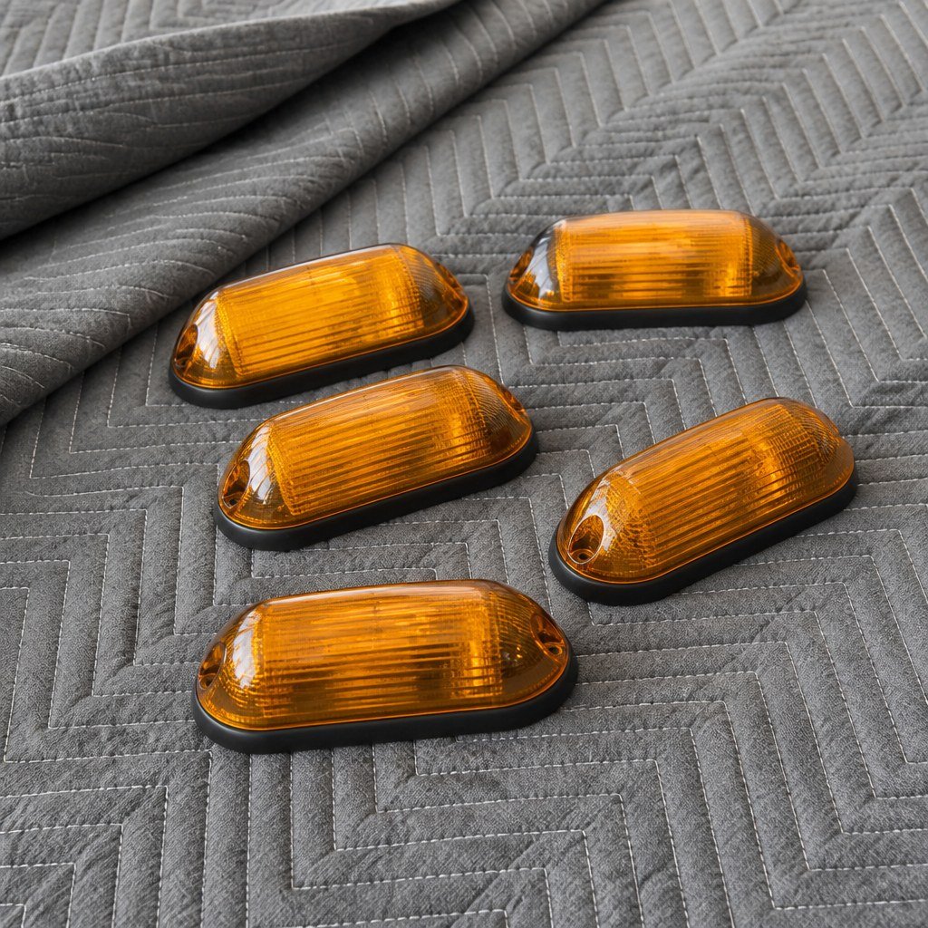 All five marker lights packed in a kraft box