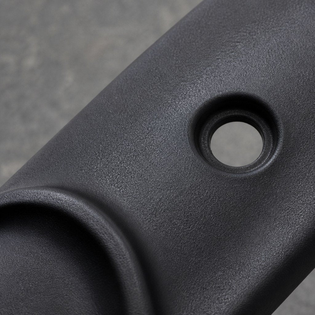 Close-up of the rubber texture and holes