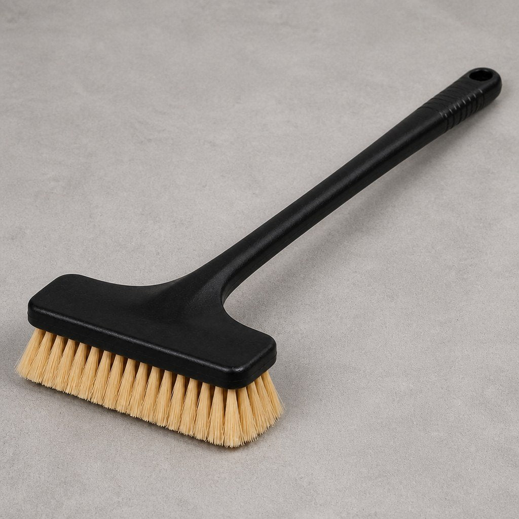 Angled view of the brush head and handle junction